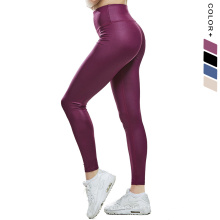 Al por mayor activar ropa mujer yoga Fitness Legging Mujeres resbaladizas Leggins Leggins Gym Stretch Leggings brillantes